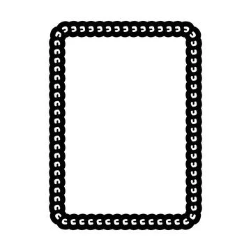 Decorative rope braid border frame vector illustration collection minimal b.. Illustrazione stock