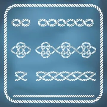 Decorative rope knots Stock Illustration