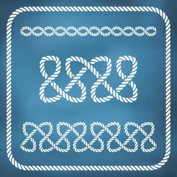 Decorative rope knots Stock Illustration