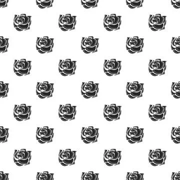 Decorative rose pattern seamless Stock Illustration