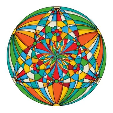 Decorative round design element Stock Illustration