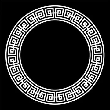 Decorative round frame. Abstract vector geometric ornamentd. Vector illustrat Stock Illustration