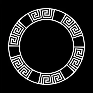 Decorative round frame. Abstract vector geometric ornamentd. Vector illustration Stock-Illustration