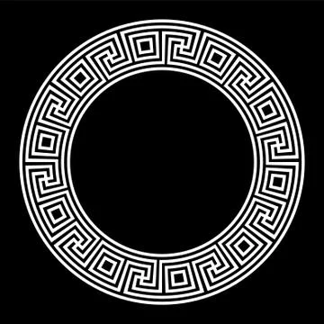 Decorative round frame. Abstract vector geometric ornamentd. Vector illustration Stock Illustration