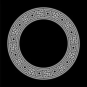 Decorative round frame. Abstract vector geometric ornamentd. Vector illustration Stock Illustration