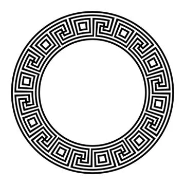 Decorative round frame. Abstract vector geometric ornamentd. Vector illustration Stock Illustration