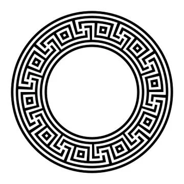 Decorative round frame. Abstract vector geometric ornamentd. Vector illustration Stock Illustration