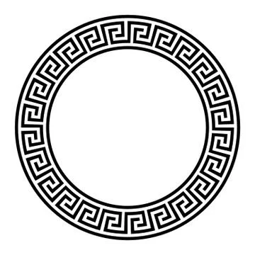 Decorative round frame. Abstract vector geometric ornamentd. Vector illustration イラスト素材