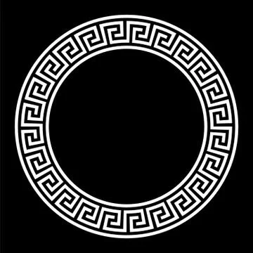 Decorative round frame. Abstract vector geometric ornamentd. Vector illustration Stock Illustration