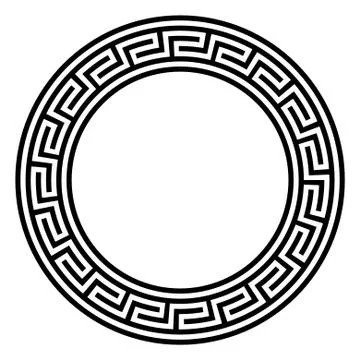 Decorative round frame. Abstract vector geometric ornamentd. Vector illustration Stock Illustration