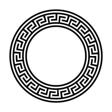 Decorative round frame. Abstract vector geometric ornamentd. Vector illustration Stock Illustration