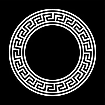 Decorative round frame. Abstract vector geometric ornamentd. Vector illustration Stock Illustration