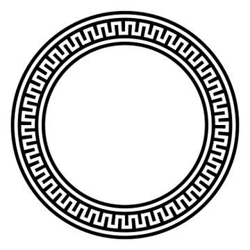 Decorative round frame. Abstract vector geometric ornamentd. Vector illustration Stock Illustration