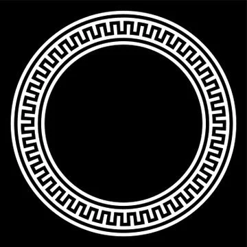 Decorative round frame. Abstract vector geometric ornamentd. Vector illustration Stock Illustration