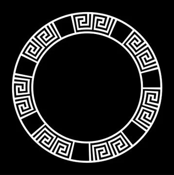 Decorative round frame. Abstract vector geometric ornamentd. Vector illustration Stock Illustration