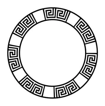 Decorative round frame. Abstract vector geometric ornamentd. Vector illustration Stock Illustration