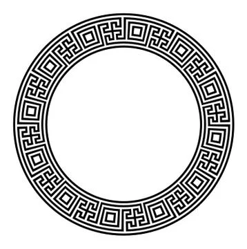 Decorative round frame. Abstract vector geometric ornamentd. Vector illustration Illustrazione stock