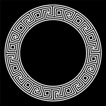 Decorative round frame. Abstract vector geometric ornamentd. Vector illustration Stock Illustration