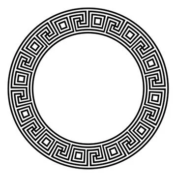 Decorative round frame. Abstract vector geometric ornamentd. Vector illustration Illustrazione stock