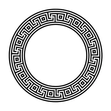 Decorative round frame. Abstract vector geometric ornamentd. Vector illustration Stock Illustration