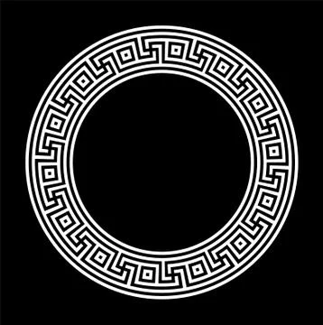 Decorative round frame. Abstract vector geometric ornamentd. Vector illustration Stock Illustration