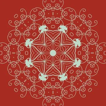 Decorative round frame. Abstract vector floral ornament. Lace pattern desi... Stock Photos