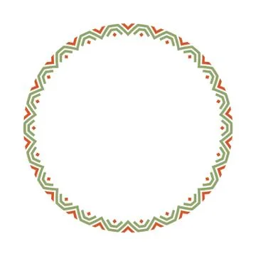 Decorative round frame border with antique baroque style for plate design Stock Illustration