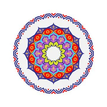 Decorative round frame border with antique baroque style for plate design Stock Illustration