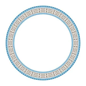 Decorative round frame. Elegant element for design in Eastern style.  Stock Illustration