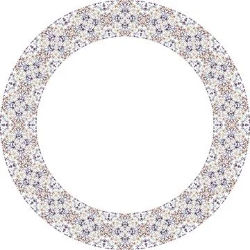 Decorative round frame with floral pattern. Elegant element for design in E.. Stock Illustration