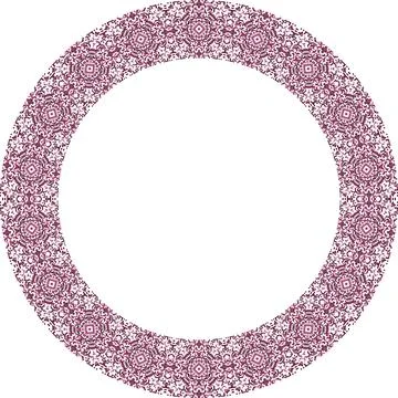 Decorative round frame with floral pattern. Elegant element for design in E.. Stock Illustration
