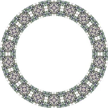 Decorative round frame with floral pattern. Elegant element for design in E.. Stock Illustration