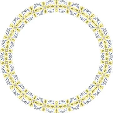 Decorative round frame with floral pattern. Elegant element for design in E.. Stock Illustration