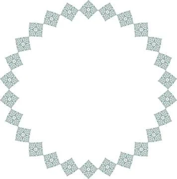 Decorative round frame with floral pattern. Elegant element for design in E.. Illustrazione stock