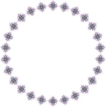 Decorative round frame with floral pattern. Elegant element for design in E.. Stock Illustration