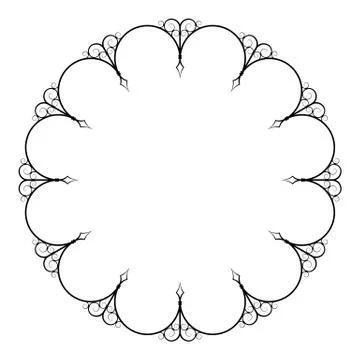 Decorative round frame Stock Illustration