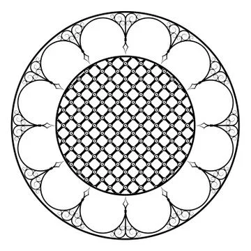 Decorative round frame Illustrazione stock