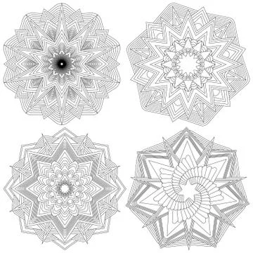 Decorative Round Ornament Pattern. Stock Illustration