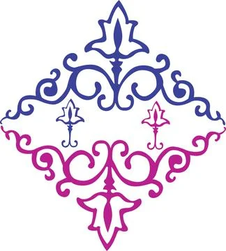 Decorative Royal Pattern Logo Template Stock Illustration