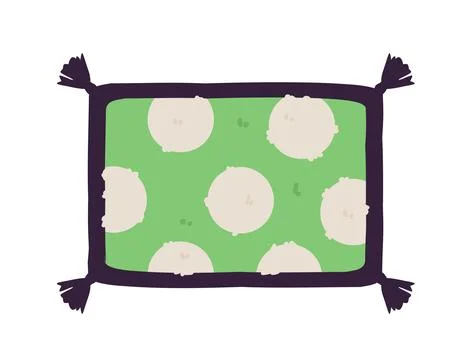 Decorative Rug with Dots. Vector illustration Stock Illustration
