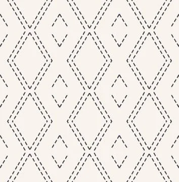 Decorative running stitch embroidery pattern. Victorian diamond needlework Stock Illustration