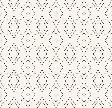 Decorative running stitch embroidery pattern. Victorian diamond needlework Stock Illustration