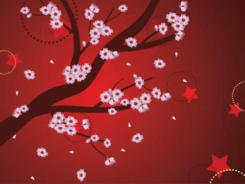 Decorative Sakura Background イラスト素材