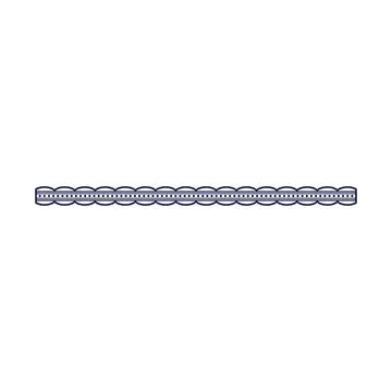 Decorative scalloped border with line of dots Stock Illustration