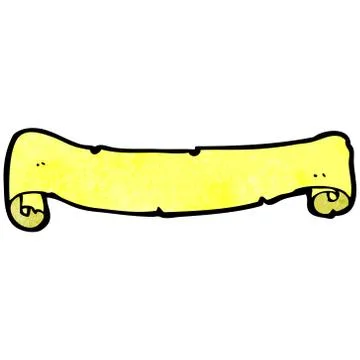 Decorative scroll banner cartoon Stock Illustration