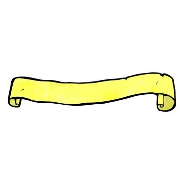 Decorative scroll banner cartoon Stock Illustration