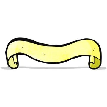Decorative scroll banner cartoon Stock Illustration