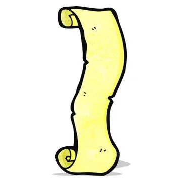 Decorative scroll banner cartoon Stock Illustration
