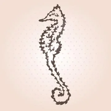 Decorative seahorse Stock Illustration