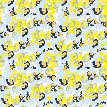 Decorative seamless abstract pattern with chaotic shapes and grunge spots Stock Illustration
